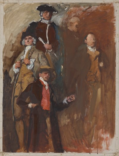 Estudio de figuras, para La apoteosis de Pensilvania, Cámara de representantes, Capitolio del estado de Pensilvania, Harrisburg de Edwin Austin Abbey