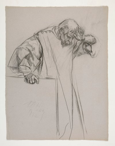 Estudios de figuras para el Rey Arturo de Edwin Austin Abbey