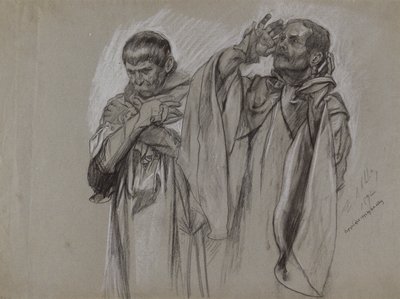 Estudio de figuras para de Edwin Austin Abbey