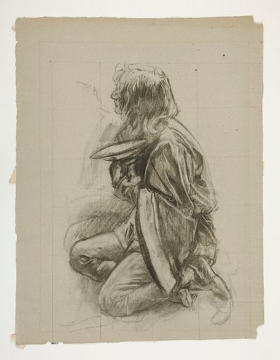 Estudio de figuras para el Rey Arturo de Edwin Austin Abbey