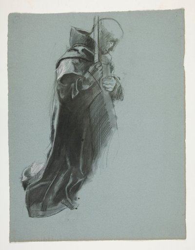 Estudio de figuras para The Departure, de The Quest of the Holy Grail (una serie de quince pinturas para la Biblioteca Pública de Boston, completada en 1901) de Edwin Austin Abbey
