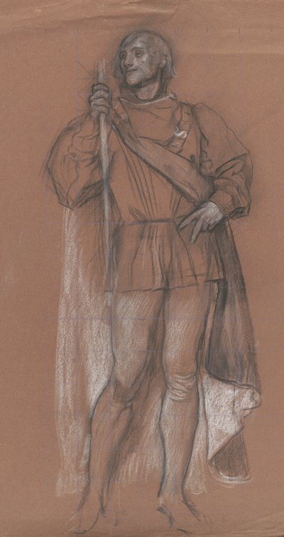 Figura estudio para el Royal Exchange de Edwin Austin Abbey