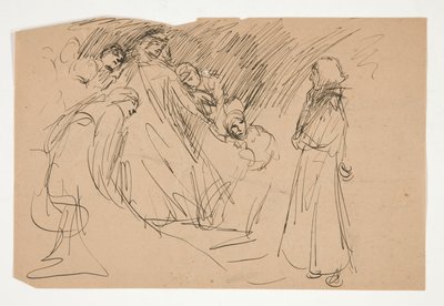 Galahad and the Captive Virtues, estudio para The Quest of the Holy Grail (serie de quince pinturas para la Biblioteca Pública de Boston, completada en 1901) de Edwin Austin Abbey
