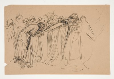 Galahad and the Captive Virtues, estudio para The Quest of the Holy Grail (serie de quince pinturas para la Biblioteca Pública de Boston, completada en 1901) de Edwin Austin Abbey