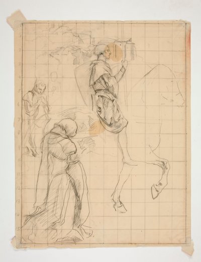 Galahad a caballo: estudio para de Edwin Austin Abbey