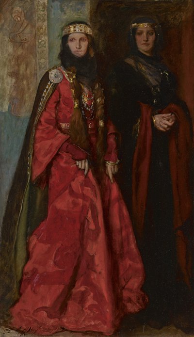 Goneril y Regan en Rey Lear Acto I Escena I, 1902 de Edwin Austin Abbey