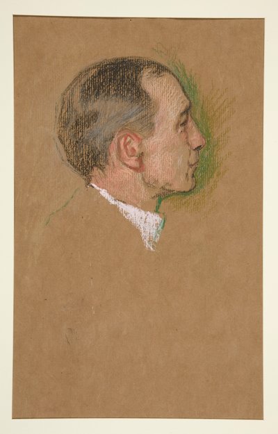 Cabeza de hombre, Coronación de Eduardo VII de Edwin Austin Abbey