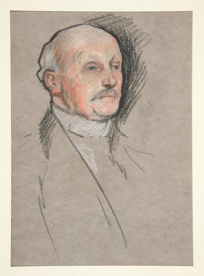 Cabeza de hombre, coronación de Edwin Austin Abbey