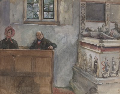 En la iglesia de Edwin Austin Abbey