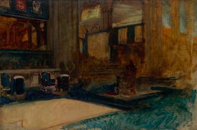 Estudio interior de la Abadía de Westminster, para la coronación del rey Eduardo VII de Edwin Austin Abbey