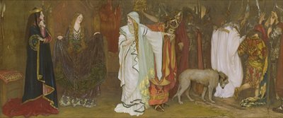 Rey Lear, Acto I, Escena I, despedida de Cordelia, 1898 de Edwin Austin Abbey