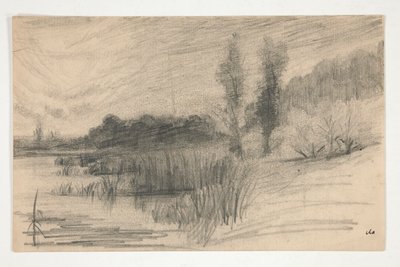 Paisaje por agua de Edwin Austin Abbey