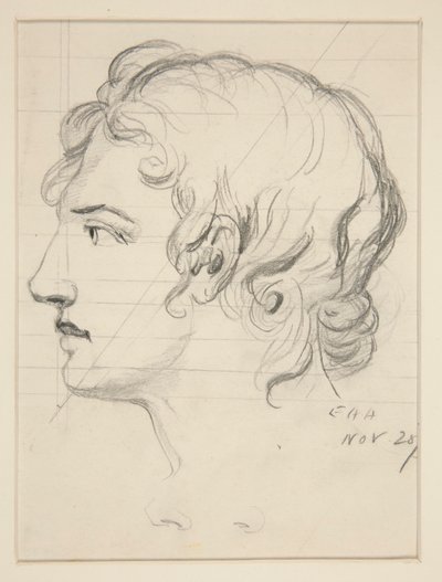 cabeza masculina de Edwin Austin Abbey