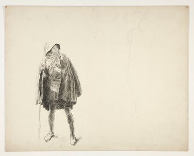 Campesina, boceto de una obra de Shakespeare no identificada. de Edwin Austin Abbey