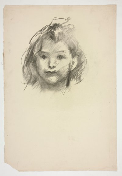Retrato de una niña (niñera no identificada) de Edwin Austin Abbey