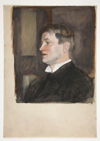 Retrato de un hombre joven (niñera no identificada) de Edwin Austin Abbey