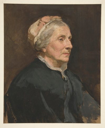 Retrato de una mujer mayor (niñera no identificada) de Edwin Austin Abbey