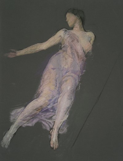 Posiblemente un estudio para figura de 5 pm para de Edwin Austin Abbey