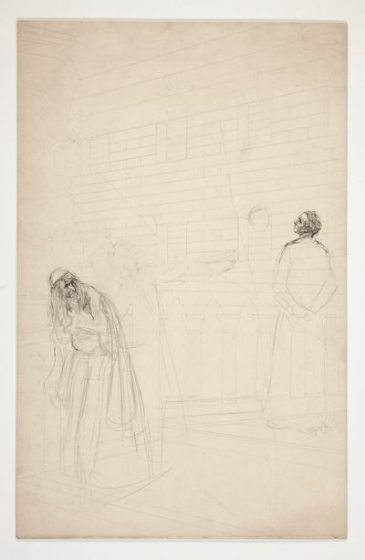 Shylock en el puente - Acto I, Mercader de Venecia de Edwin Austin Abbey