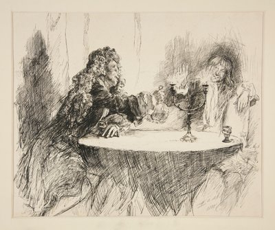 Boceto para El noble patrón de Edwin Austin Abbey