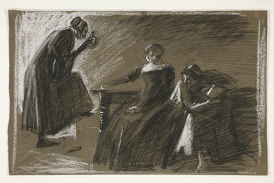 Boceto para una obra de Shakespeare no identificada de Edwin Austin Abbey
