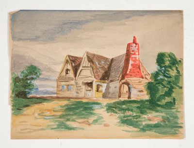 Bosquejo de una casa de campo de Edwin Austin Abbey