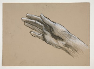 Boceto de una mano (anverso); Estudios de composición para una obra de teatro (?) (verso) de Edwin Austin Abbey