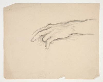 Bosquejo de una mano de Edwin Austin Abbey