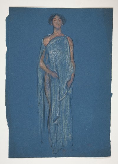 Boceto de una mujer: ¿estudio de vestuario para una obra de teatro? de Edwin Austin Abbey