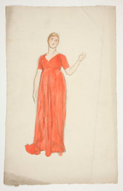 Boceto de una mujer: ¿estudio de vestuario para una obra de teatro? de Edwin Austin Abbey