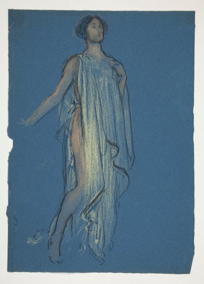 Boceto de una mujer: ¿estudio de vestuario para una obra de teatro? de Edwin Austin Abbey