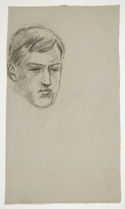 Bosquejo de un hombre joven (niñera no identificada) de Edwin Austin Abbey