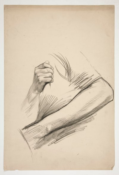 Bosquejo de un torso superior de Edwin Austin Abbey