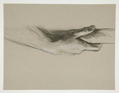 Bosquejo de una mano agarrando un poste de Edwin Austin Abbey