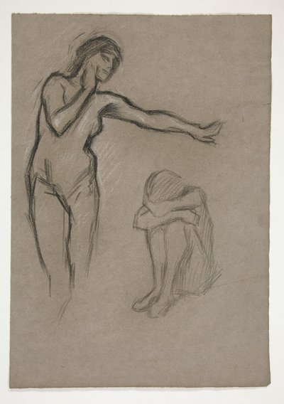 Bosquejo de dos figuras de Edwin Austin Abbey