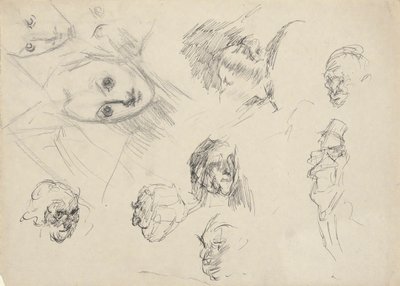 estudios de cabezas de Edwin Austin Abbey
