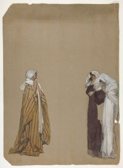 Estudiar. tres figuras de Edwin Austin Abbey