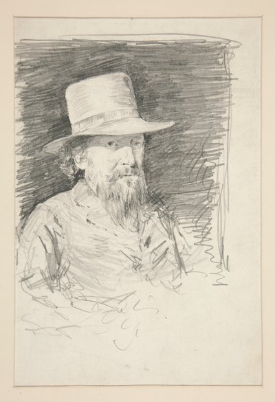Estudio para el general Meade: boceto para el mural del edificio del capitolio estatal en Harrisburg, Pensilvania, 1902-1911 (completado por John Singer Sargent) de Edwin Austin Abbey