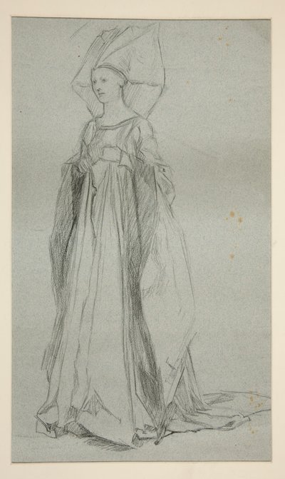 Estudio para Lady Anne, para el rey Ricardo III (?) de Edwin Austin Abbey