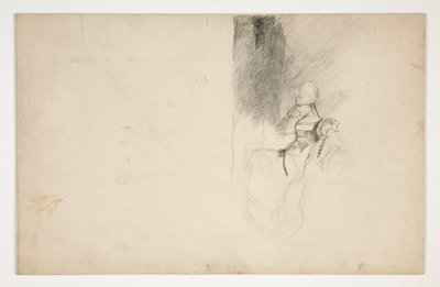 Estudio para Mariana, de Medida por medida de Edwin Austin Abbey