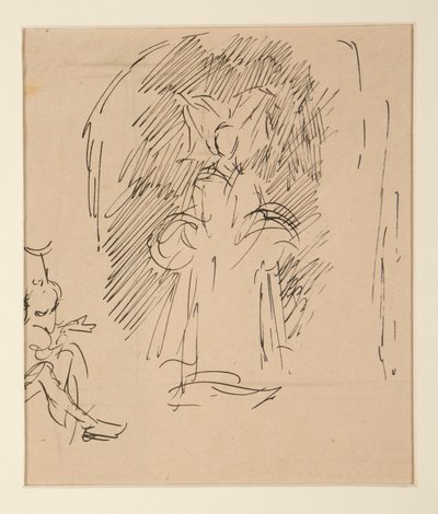 Estudio para Sacerdote y la Gran Dama (acuarela) de Edwin Austin Abbey