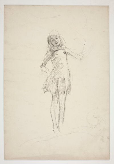 Estudio para Puck, de A Midsummer Night de Edwin Austin Abbey