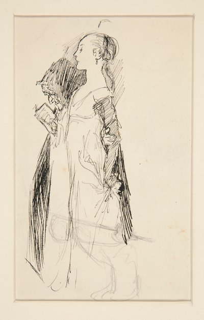 Estudio para La educación de Isabella (pintura al óleo) de Edwin Austin Abbey