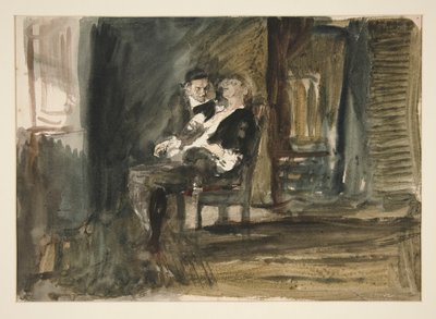 Estudio para La letra escarlata (pintura al óleo) de Edwin Austin Abbey