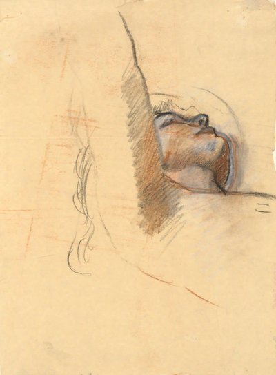 Estudio para The Spirit of Light: decoración mural en el edificio del capitolio estatal en Harrisburg, Pensilvania, 1902-1911 (completado por John Singer Sargent) de Edwin Austin Abbey
