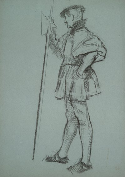 Estudio para el juicio de la reina Catalina de Edwin Austin Abbey
