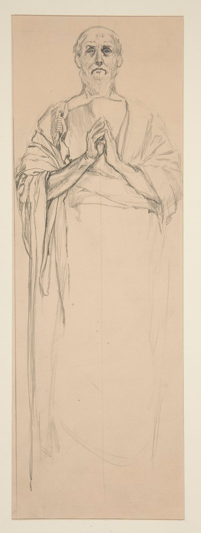 Estudio para una vidriera que representa a San Pedro, París de Edwin Austin Abbey