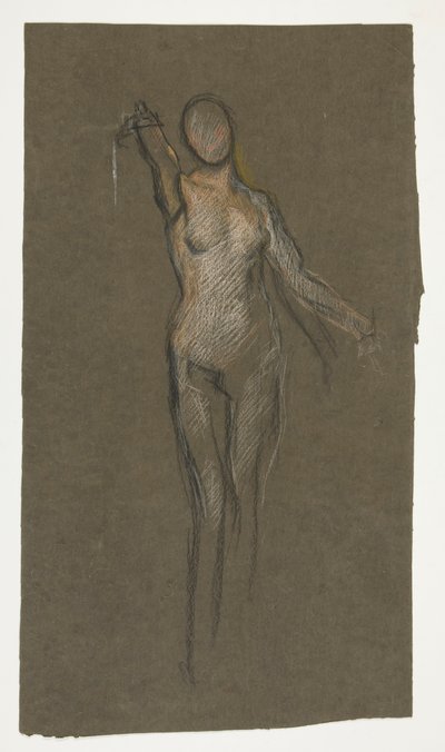 Estudio para figura central en de Edwin Austin Abbey