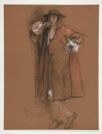 Estudio para la figura de la izquierda en de Edwin Austin Abbey