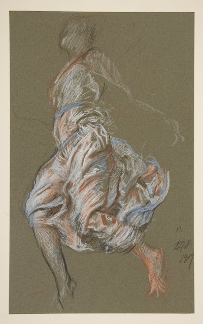 Estudio para la figura de las 11 am en de Edwin Austin Abbey